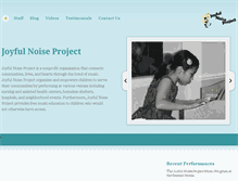 Tablet Screenshot of joyfulnoiseproject.com